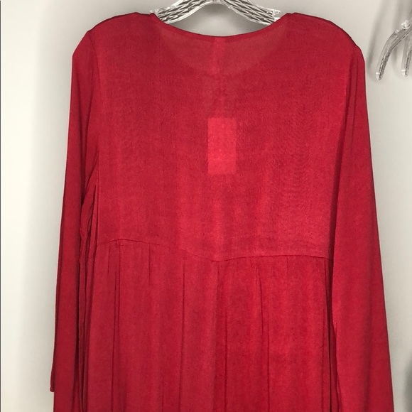 Burgundy wine Boho style dress - Picture 9 of 13